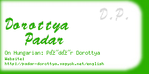 dorottya padar business card
